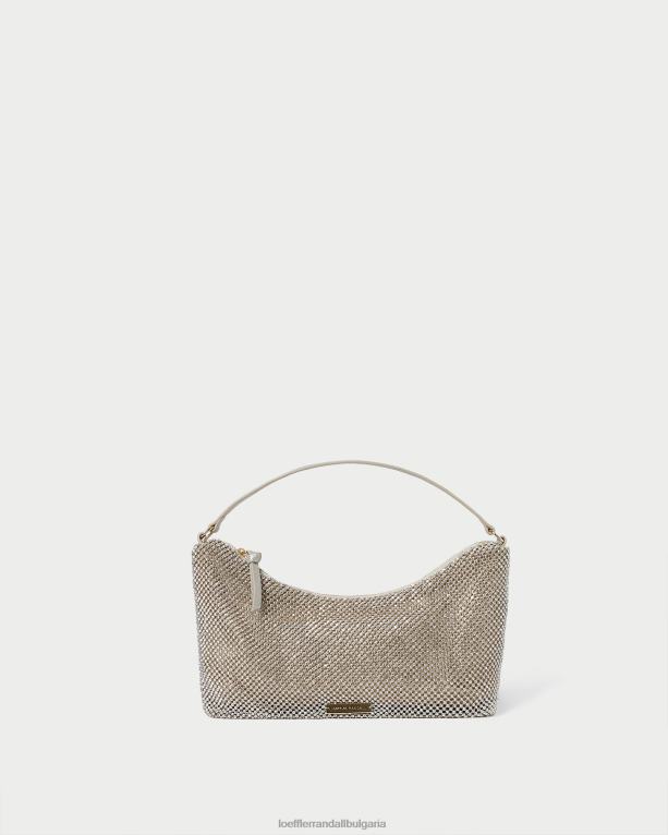 чанти злато Loeffler Randall N248X399 Жени cam diamante багетна чанта