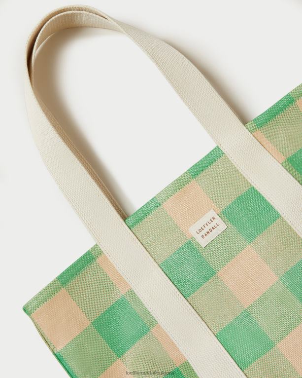 чанти зелен/цветен гингам Loeffler Randall N248X314 Жени bennett средна чантичка