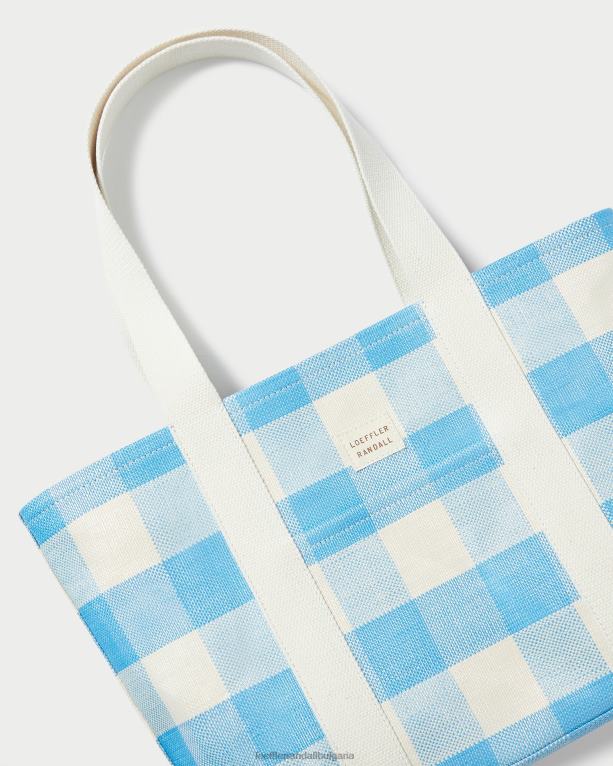 чанти син гингам Loeffler Randall N248X319 Жени bennett средна чантичка