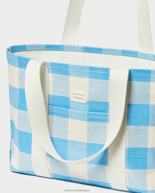 чанти син гингам Loeffler Randall N248X319 Жени bennett средна чантичка