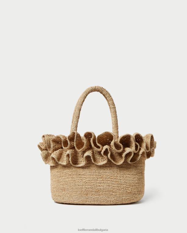 чанти естествено Loeffler Randall N248X322 Жени лори рафия ръчна чанта