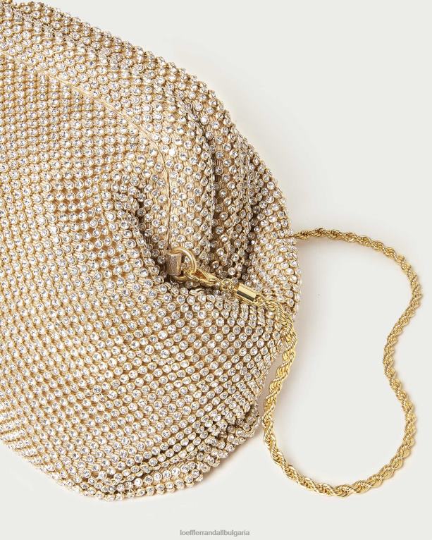 чанти злато Loeffler Randall N248X337 Жени торбичка с рамка Doreen Diamante