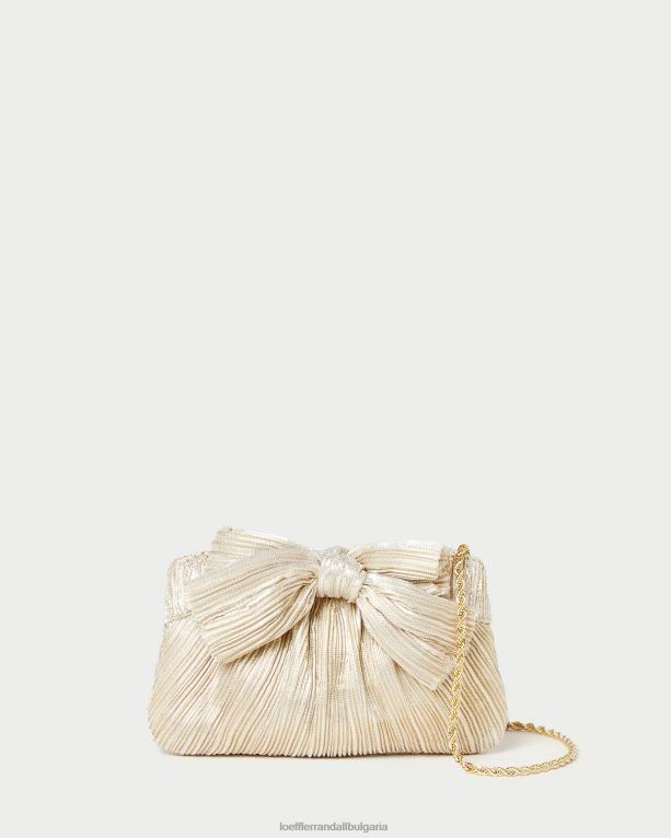чанти платина Loeffler Randall N248X342 Жени съединител с мини лък rochelle