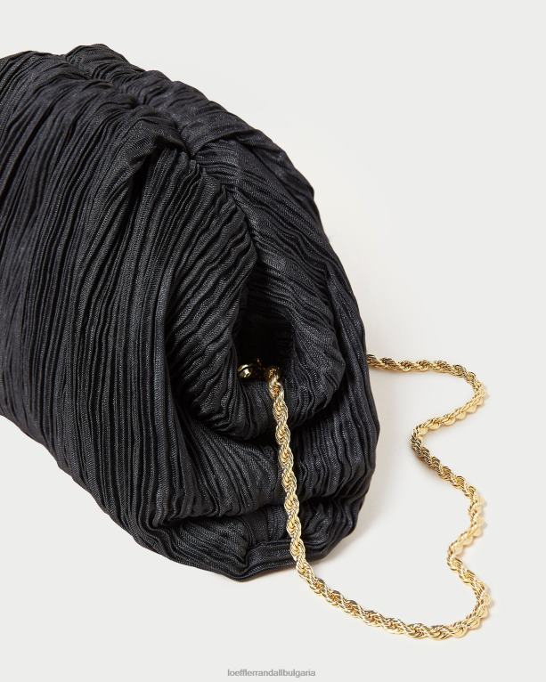 чанти черен Loeffler Randall N248X354 Жени bailey плисиран куполен съединител
