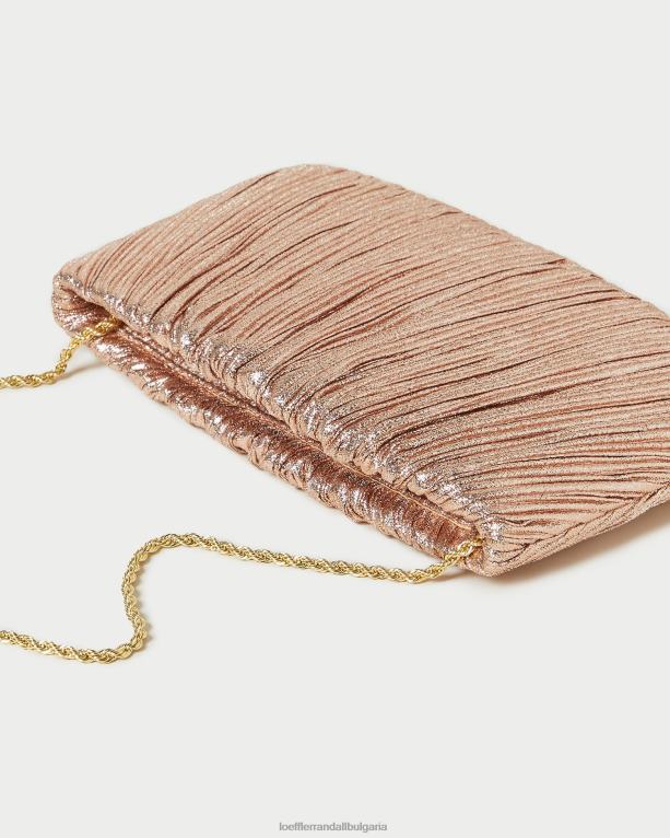 чанти дюна Loeffler Randall N248X366 Жени брит плосък плисиран клъч