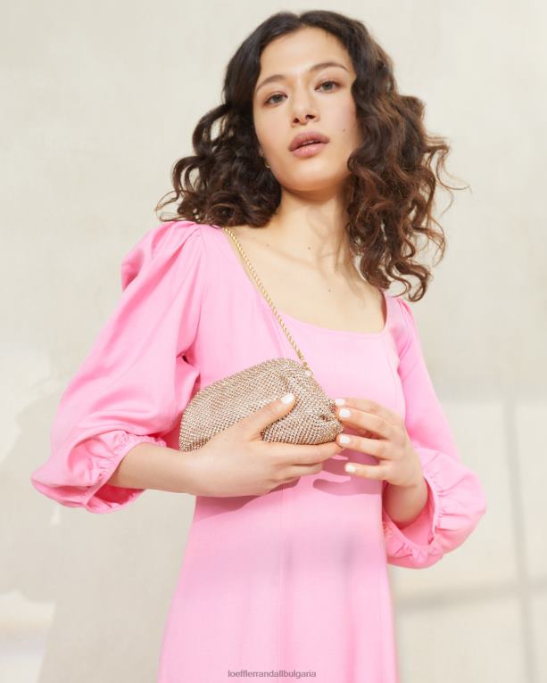 чанти светла праскова Loeffler Randall N248X369 Жени мини чантичка doris diamante