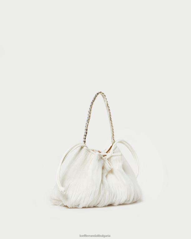 чанти перла Loeffler Randall N248X371 Жени плисирана торбичка с кристали layne