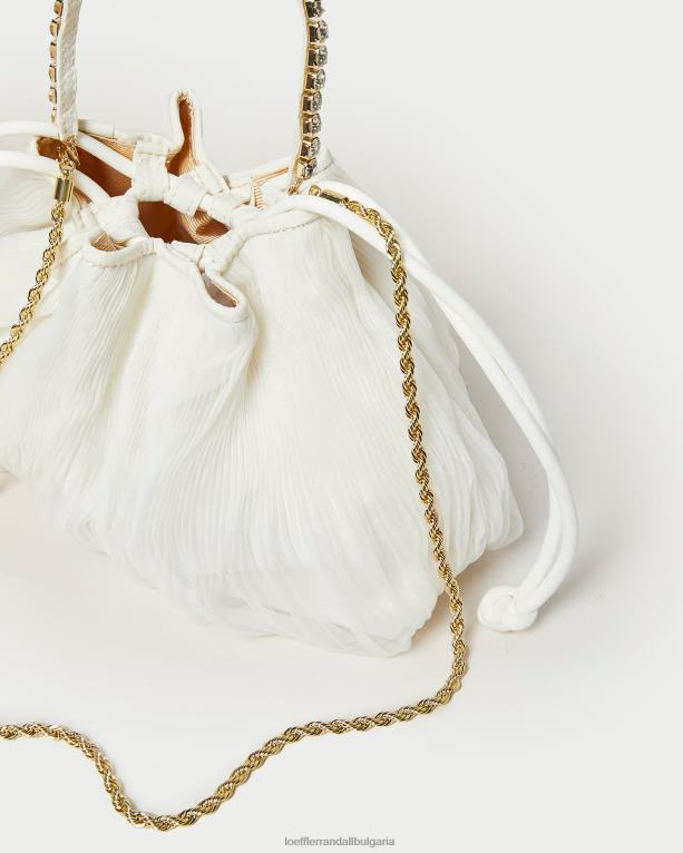 чанти перла Loeffler Randall N248X371 Жени плисирана торбичка с кристали layne