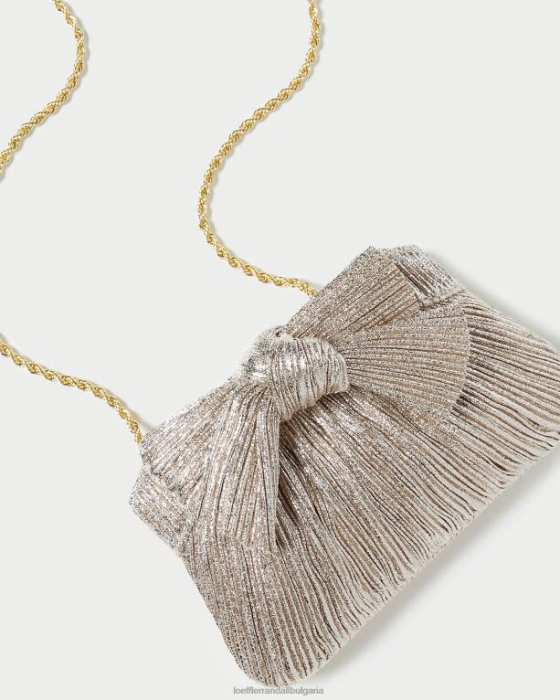 чанти шампанско Loeffler Randall N248X395 Жени съединител с мини лък rochelle