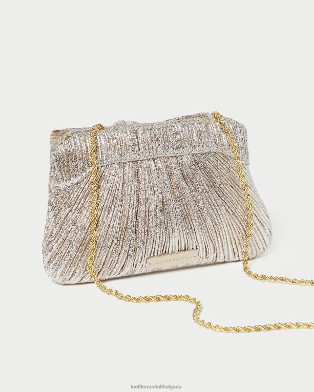 чанти шампанско Loeffler Randall N248X395 Жени съединител с мини лък rochelle