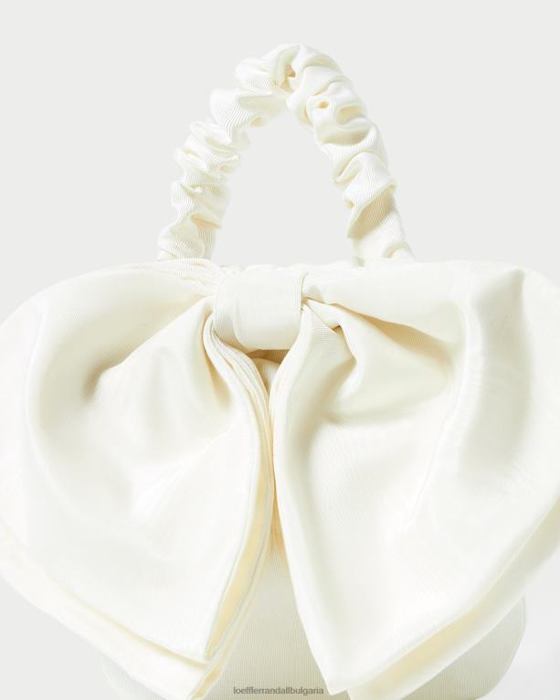 чанти сметана Loeffler Randall N248X396 Жени сиера мини лък съединител
