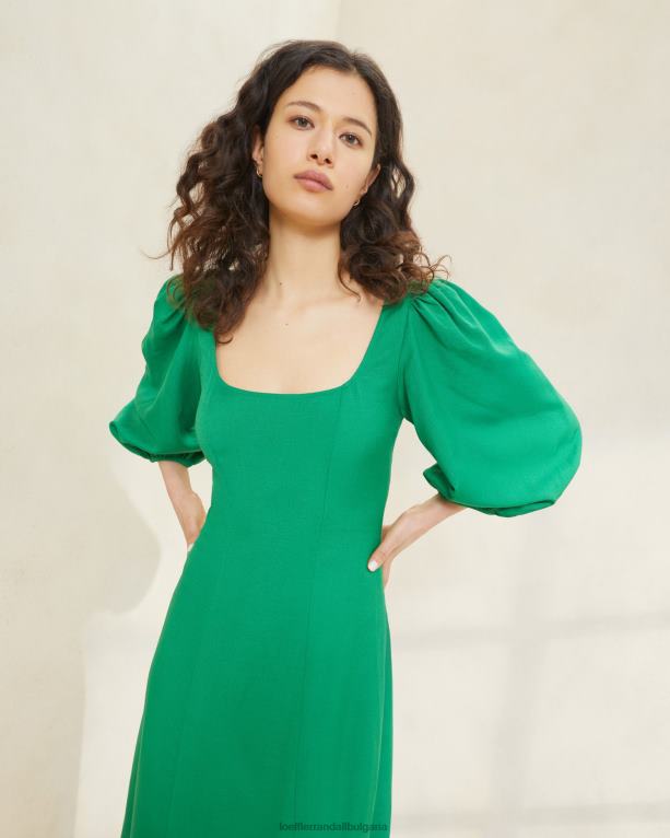 дрехи смарагд Loeffler Randall N248X185 Жени рокля с извивки carmina