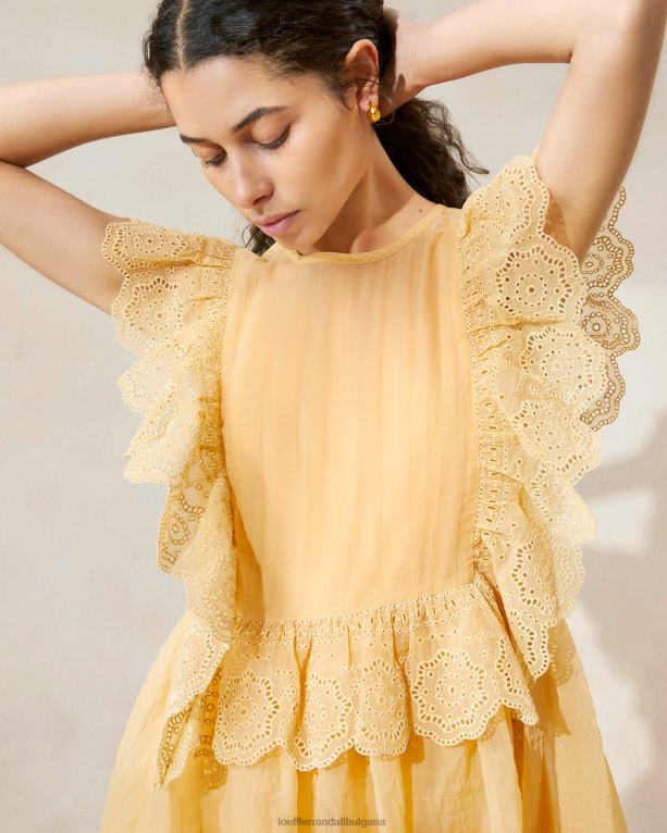 дрехи дюна Loeffler Randall N248X192 Жени бродирана рокля с фестони на наоми