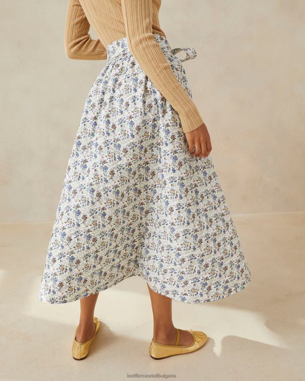 дрехи крем/флорален Loeffler Randall N248X244 Жени ватирана пола leigh