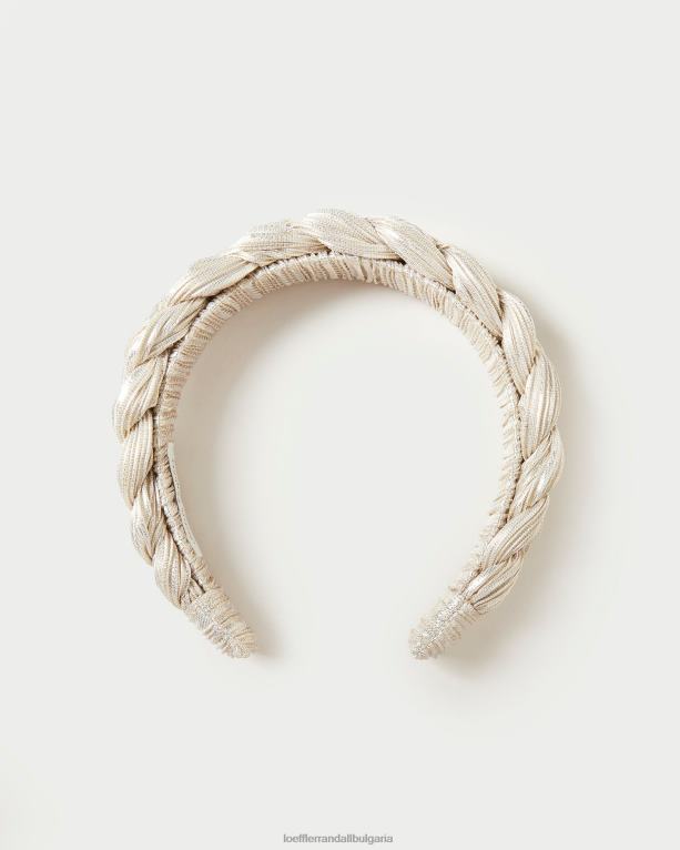 аксесоари платина Loeffler Randall N248X140 Жени люлякова плетена лента за глава