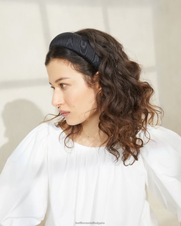 аксесоари черен моар Loeffler Randall N248X148 Жени белами лента за глава