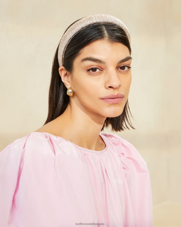 аксесоари шампанско Loeffler Randall N248X165 Жени Марина подпухнала лента за глава