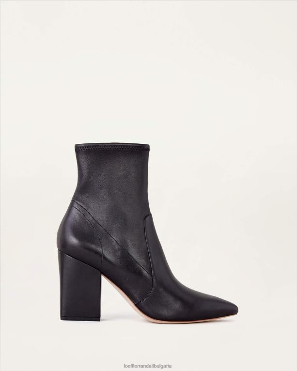 обувки черен Loeffler Randall N248X276 Жени тънки кожени обувки до глезена Isla