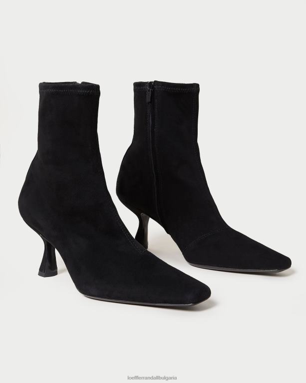 обувки черен Loeffler Randall N248X289 Жени велурени извити ботуши thandy