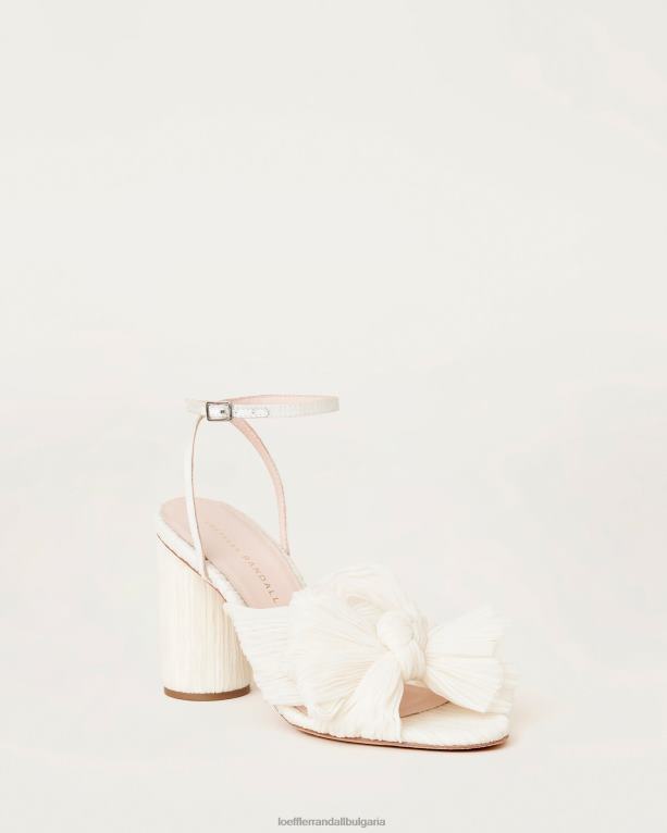 обувки веганска перла Loeffler Randall N248X1 Жени камелия плисирана панделка
