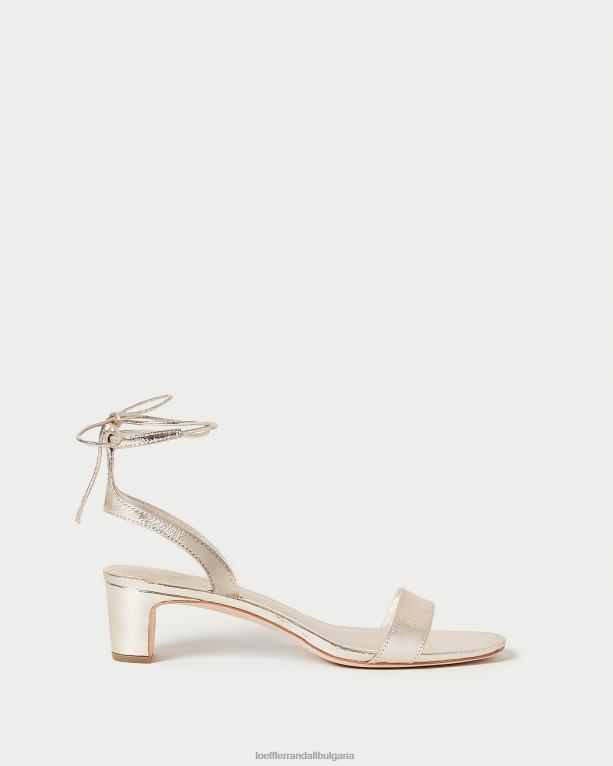 обувки шампанско Loeffler Randall N248X12 Жени сандал Jackie със среден ток