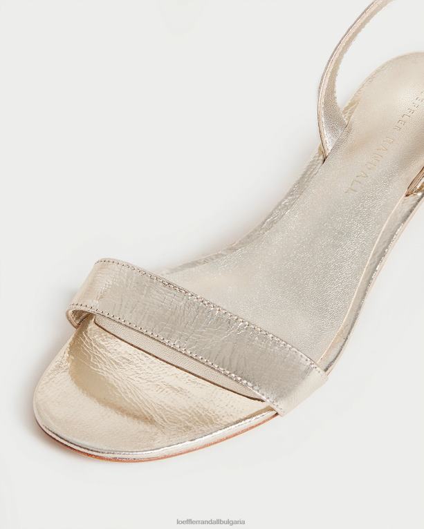 обувки шампанско Loeffler Randall N248X12 Жени сандал Jackie със среден ток