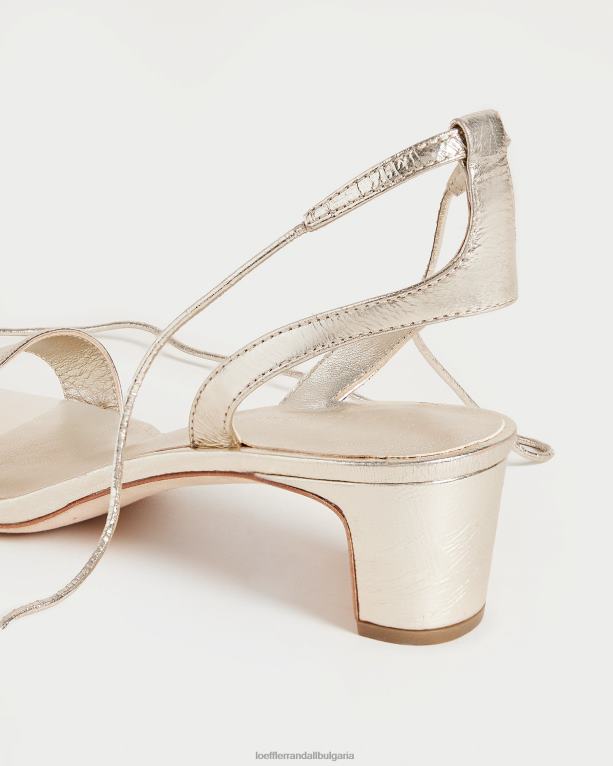 обувки шампанско Loeffler Randall N248X12 Жени сандал Jackie със среден ток