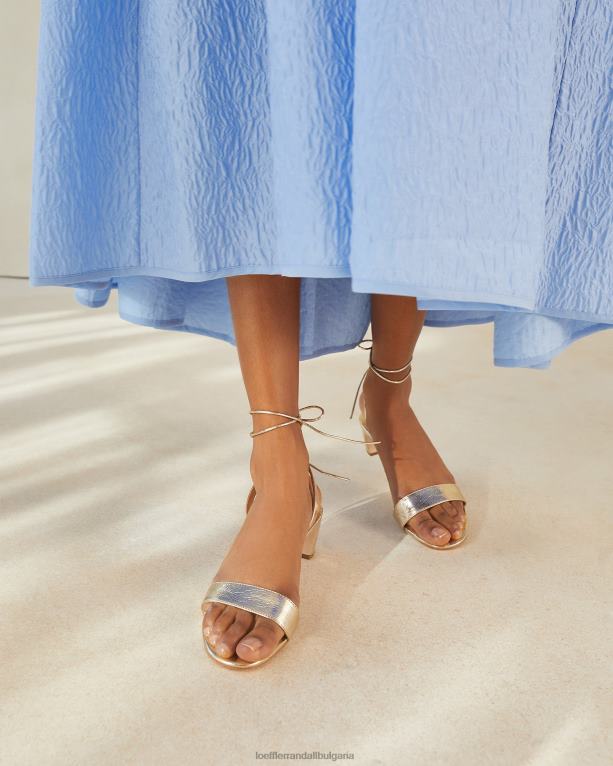 обувки шампанско Loeffler Randall N248X12 Жени сандал Jackie със среден ток