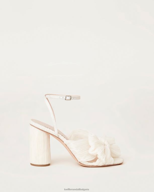 обувки веганска перла Loeffler Randall N248X1 Жени камелия плисирана панделка
