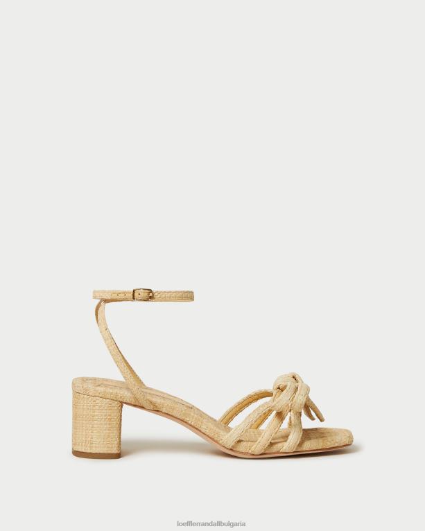 обувки естествено Loeffler Randall N248X29 Жени сандал със среден ток с лък mikel