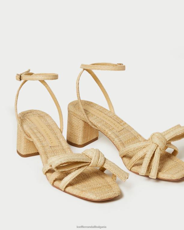 обувки естествено Loeffler Randall N248X29 Жени сандал със среден ток с лък mikel
