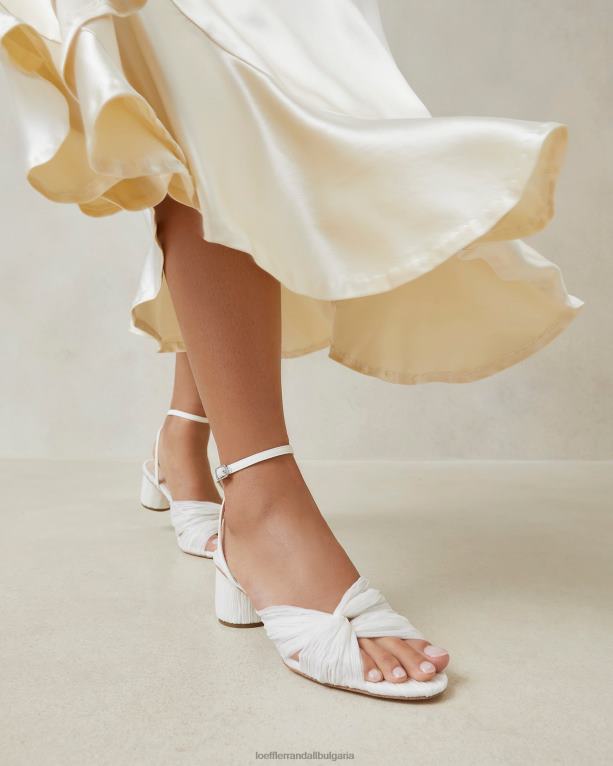 обувки перла Loeffler Randall N248X33 Жени реган плисирана усукваща пета