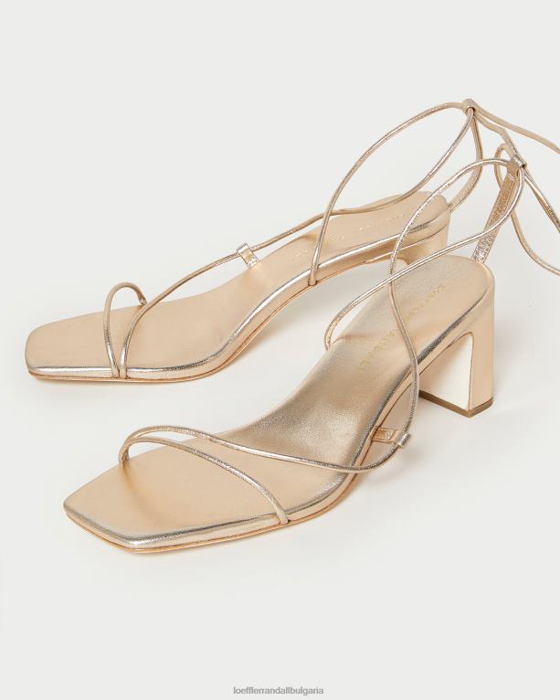обувки шампанско Loeffler Randall N248X37 Жени cosette обвивка на глезена