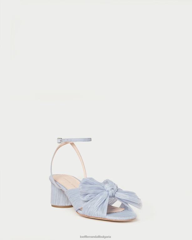 обувки син Loeffler Randall N248X4 Жени плисирана пета с далия