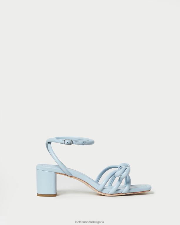 обувки син Loeffler Randall N248X40 Жени сандал със среден ток с лък mikel