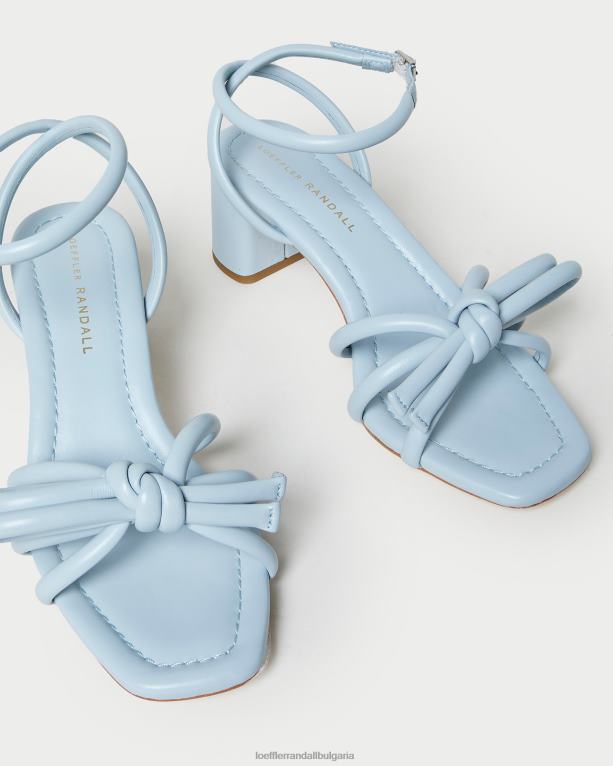 обувки син Loeffler Randall N248X40 Жени сандал със среден ток с лък mikel