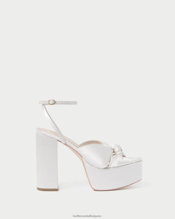 обувки сметана Loeffler Randall N248X47 Жени roz възел платформа