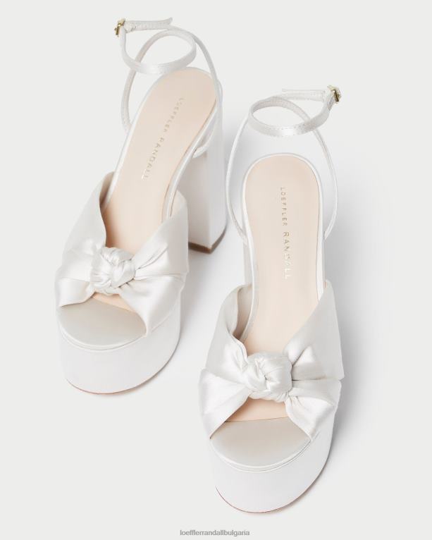 обувки сметана Loeffler Randall N248X47 Жени roz възел платформа