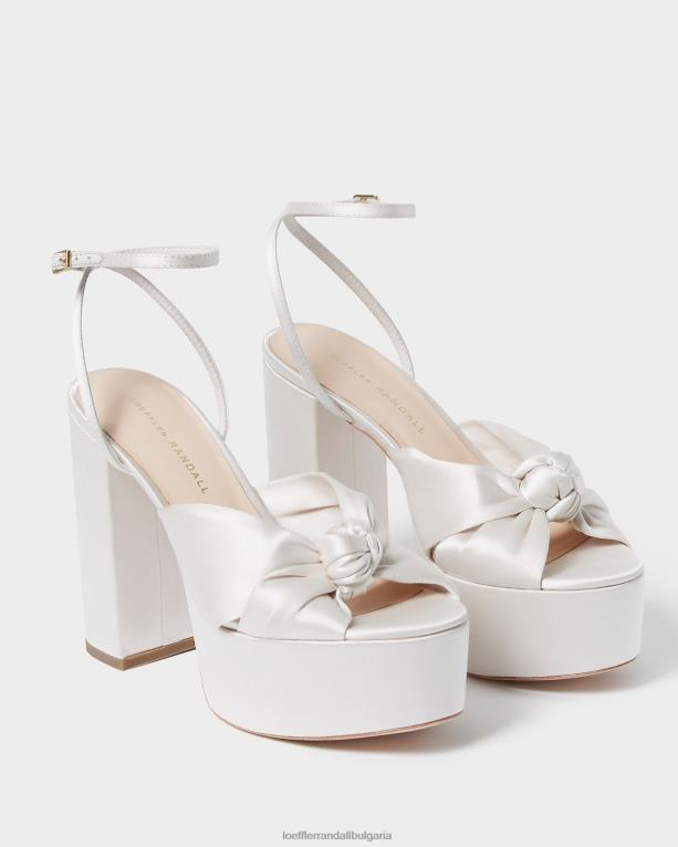 обувки сметана Loeffler Randall N248X47 Жени roz възел платформа