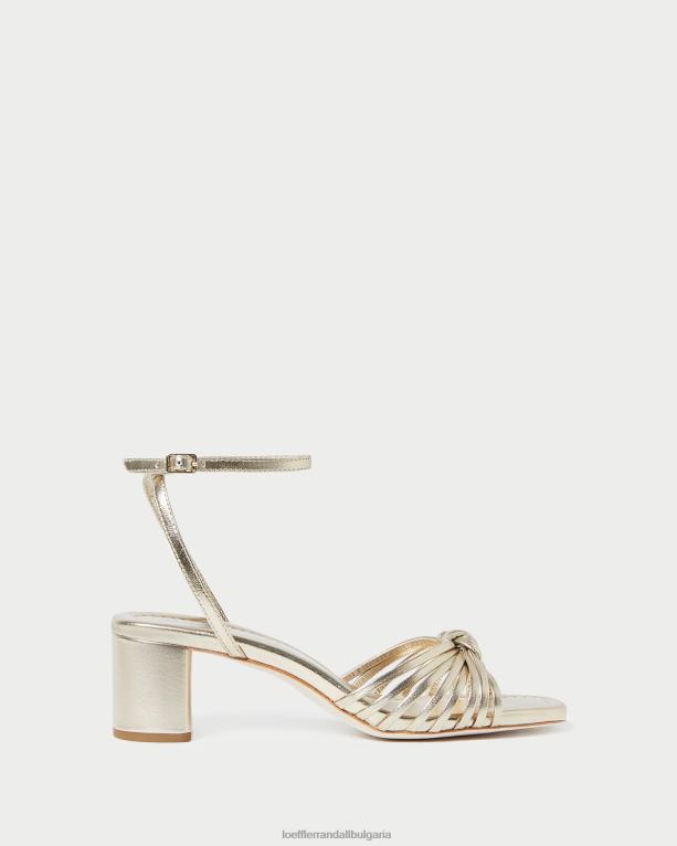 обувки шампанско Loeffler Randall N248X51 Жени оливия възел среден ток