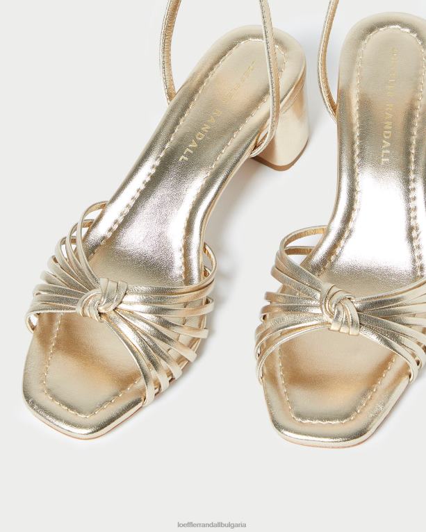 обувки шампанско Loeffler Randall N248X51 Жени оливия възел среден ток