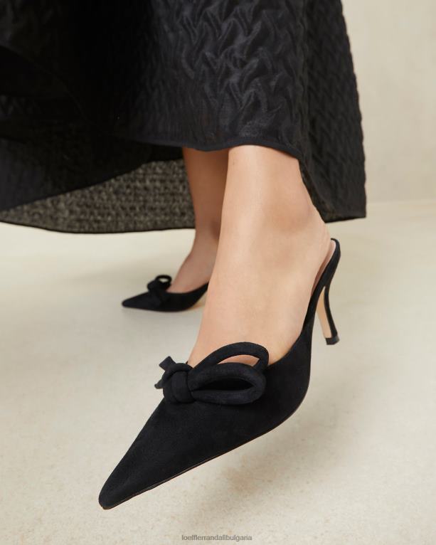 обувки черен Loeffler Randall N248X57 Жени amyra bow kitten mule