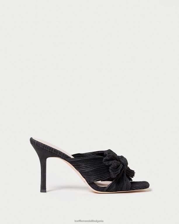 обувки черен Loeffler Randall N248X60 Жени claudia плисирано муле с лък