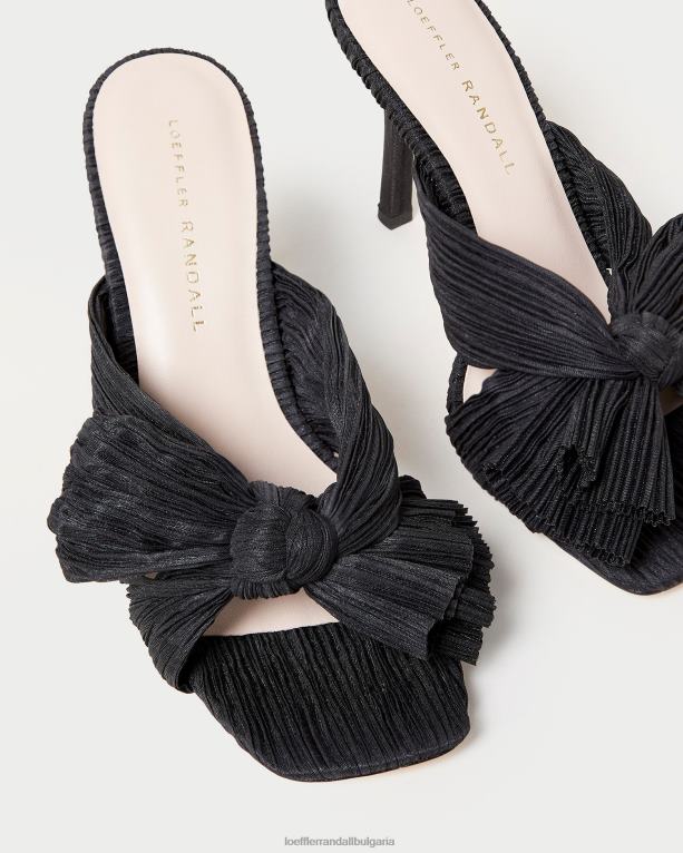 обувки черен Loeffler Randall N248X60 Жени claudia плисирано муле с лък