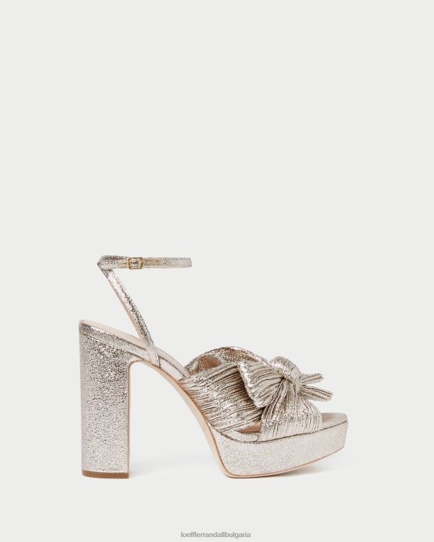 обувки шампанско Loeffler Randall N248X68 Жени natalia платформа лък ток