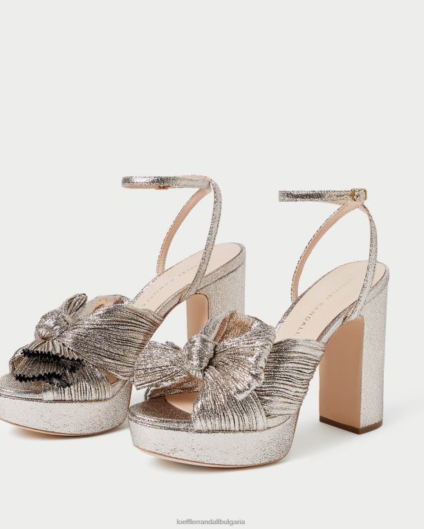 обувки шампанско Loeffler Randall N248X68 Жени natalia платформа лък ток