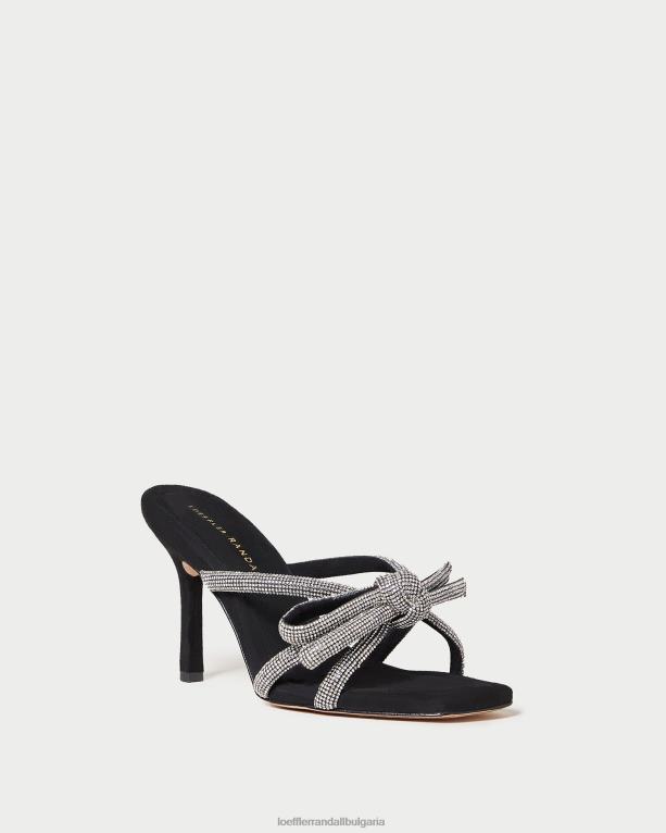 обувки черен Loeffler Randall N248X71 Жени велурена пета margi