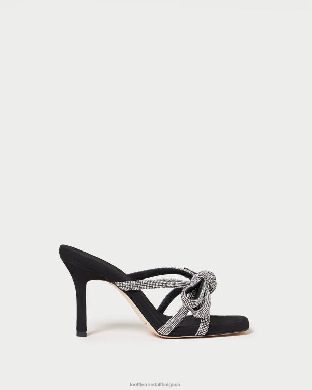 обувки черен Loeffler Randall N248X71 Жени велурена пета margi