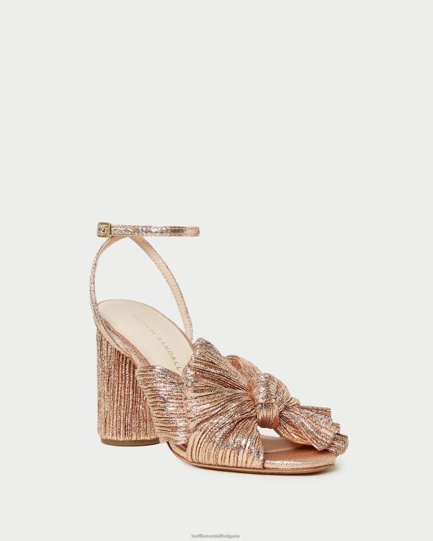 обувки дюна Loeffler Randall N248X72 Жени камелия плисирана панделка
