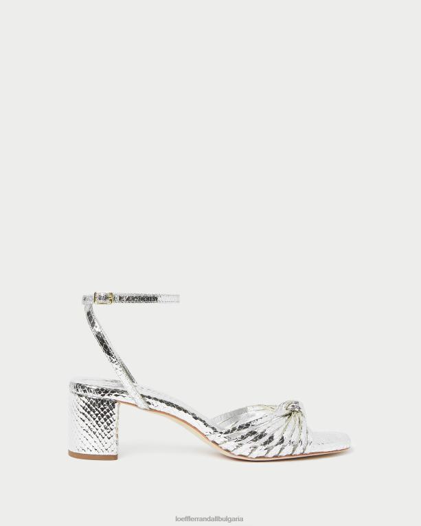 обувки сребро Loeffler Randall N248X74 Жени оливия възел среден ток